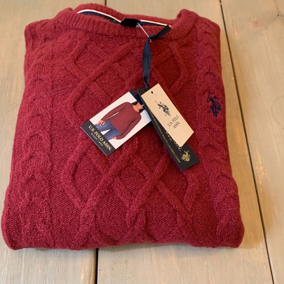 U.S. Polo Assn. Women's Crew Neck Sweater in Plum